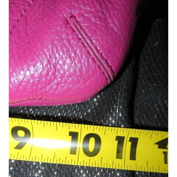 Coach Pebbled Leather Chain Duffle Convertible Crossbody Handbag in Blossom Pink - Picture 13 of 13